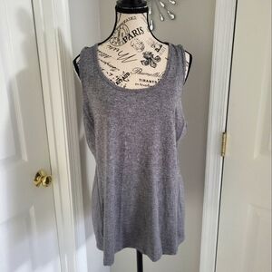 Gray Sleeveless Workout Top